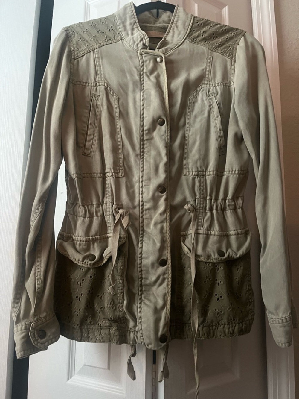 Max Jeans Olive Green vintage Utility Jacket size Medium